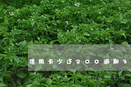 信用卡少还200逾期3天
