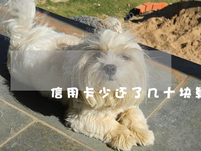 信用卡少还了几十块算逾期么 信用卡少还了几十块算逾期么