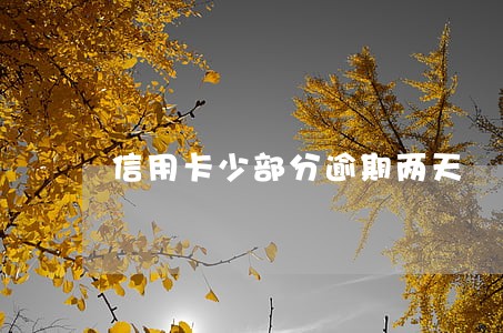 信用卡少部分逾期两天