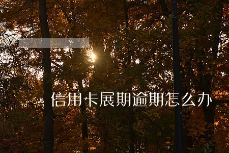 信用卡展期逾期怎么办 信用卡展期逾期怎么办