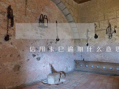 信用卡巳逾期什么意思 信用卡巳逾期什么意思