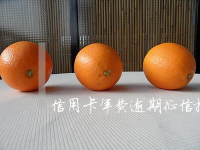 信用卡年费逾期征信报告图片 信用卡年费逾期征信报告图片