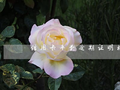 信用卡年费逾期证明格式 信用卡年费逾期证明格式