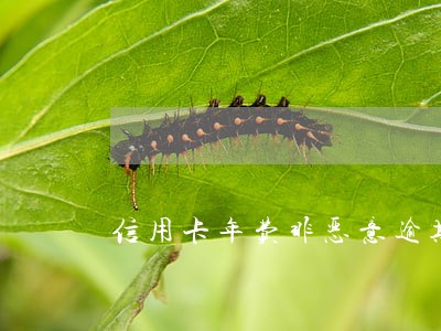 信用卡年费非恶意逾期证明