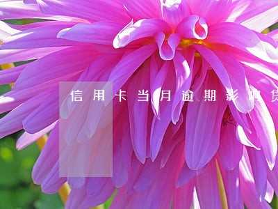 信用卡当月逾期影响贷款吗 信用卡当月逾期影响贷款吗