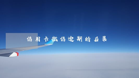 信用卡微信逾期的后果 信用卡微信逾期的后果