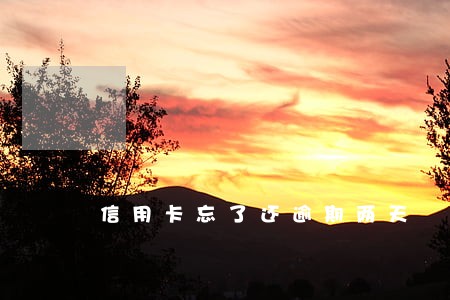 信用卡忘了还逾期两天 信用卡忘了还逾期两天