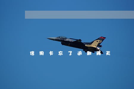 信用卡忘了逾期两天 信用卡忘了逾期两天