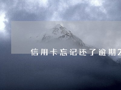 信用卡忘记还了逾期28天