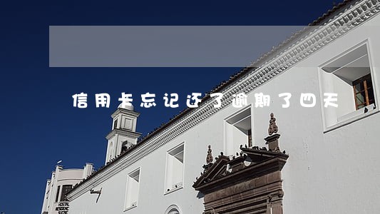 信用卡忘记还了逾期了四天 信用卡忘记还了逾期了四天