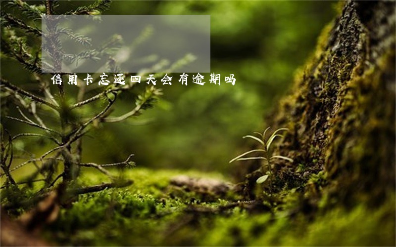信用卡忘还四天会有逾期吗 信用卡忘还四天会有逾期吗
