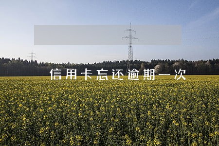 信用卡忘还逾期一次 信用卡忘还逾期一次
