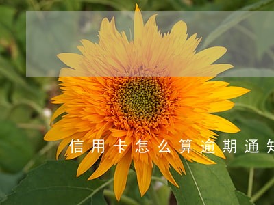信用卡怎么算逾期通知法务部 信用卡怎么算逾期通知法务部