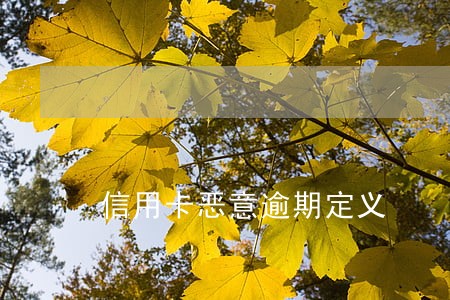 信用卡恶意逾期定义 信用卡恶意逾期定义