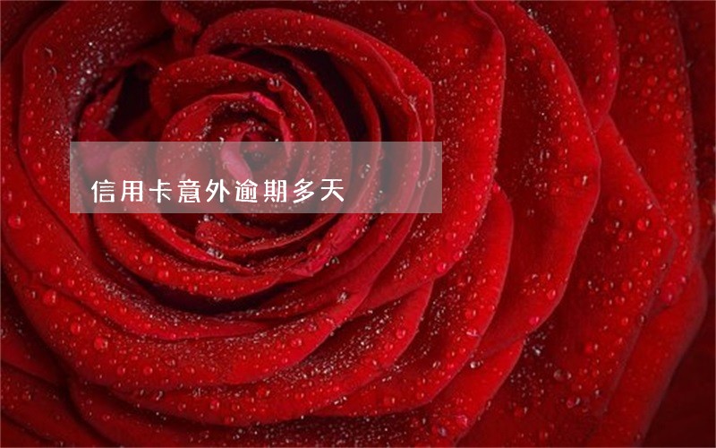信用卡意外逾期多天 信用卡意外逾期多天