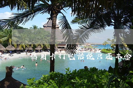 信用卡打电话说只还本金