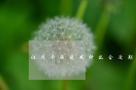 信用卡提现为什么会逾期 信用卡提现为什么会逾期