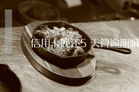 信用卡晚还5天算逾期嘛 信用卡晚还5天算逾期嘛