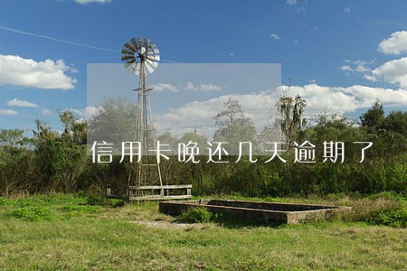 信用卡晚还几天逾期了 信用卡晚还几天逾期了
