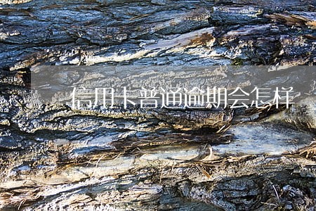 信用卡普通逾期会怎样