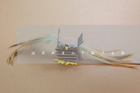 信用卡有三个账户逾期