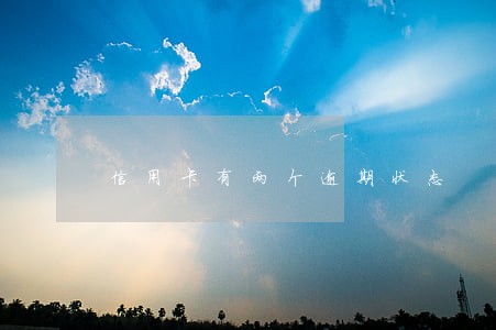 信用卡有两个逾期状态