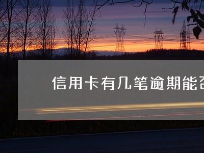 信用卡有几笔逾期能否买房