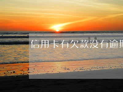 信用卡有欠款没有逾期 信用卡有欠款没有逾期