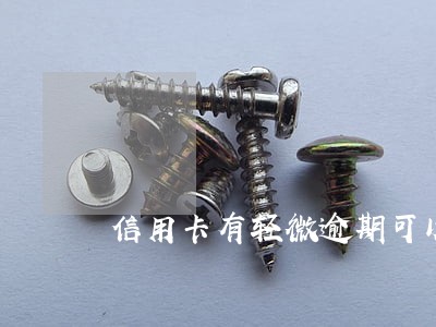 信用卡有轻微逾期可以做按揭吗 信用卡有轻微逾期可以做按揭吗