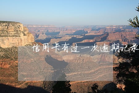 信用卡有过一次逾期记录 信用卡有过一次逾期记录