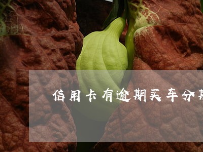 信用卡有逾期买车分期影响大么 信用卡有逾期买车分期影响大么