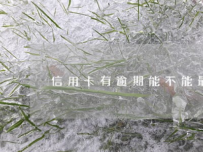 信用卡有逾期能不能最低还款