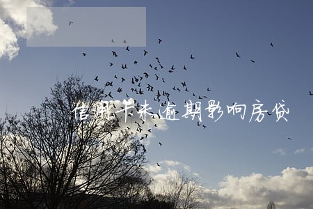 信用卡未逾期影响房贷 信用卡未逾期影响房贷