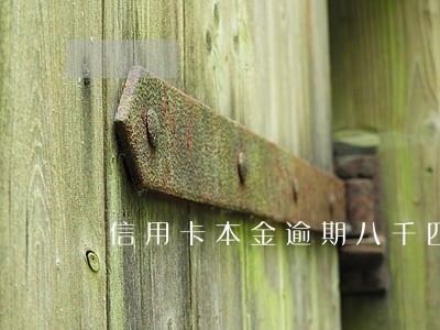 信用卡本金逾期八千四年 信用卡本金逾期八千四年