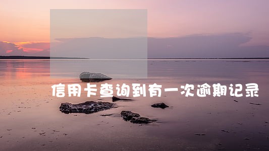 信用卡查询到有一次逾期记录