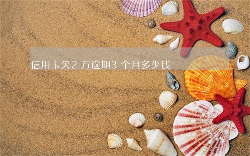 信用卡欠2万逾期3个月多少钱 信用卡欠2万逾期3个月多少钱