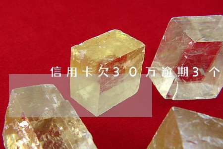 信用卡欠30万逾期3个月没还