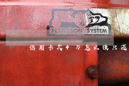 信用卡欠4万怎么谈只还本金 信用卡欠4万怎么谈只还本金