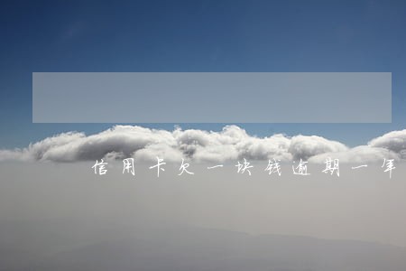 信用卡欠一块钱逾期一年多 信用卡欠一块钱逾期一年多