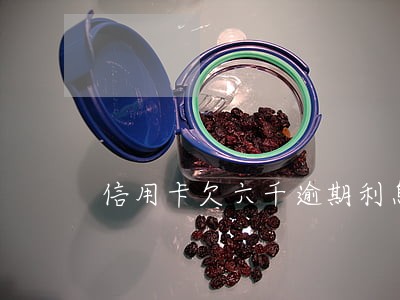 信用卡欠六千逾期利息两千多 信用卡欠六千逾期利息两千多