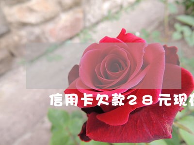 信用卡欠款28元现在逾期 信用卡欠款28元现在逾期
