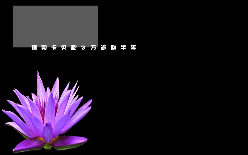 信用卡欠款2万逾期半年 信用卡欠款2万逾期半年
