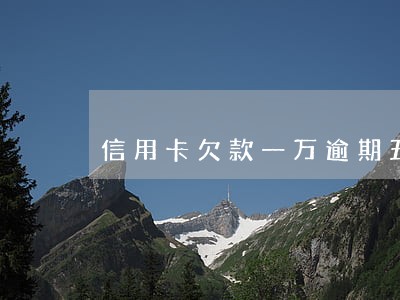 信用卡欠款一万逾期五年 信用卡欠款一万逾期五年
