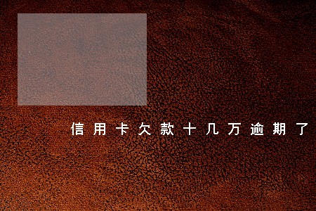 信用卡欠款十几万逾期了会被起诉吗 信用卡欠款十几万逾期了会被起诉吗