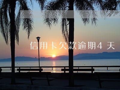 信用卡欠款逾期4天 信用卡欠款逾期4天