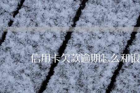 信用卡欠款逾期怎么和银行协商分期 信用卡欠款逾期怎么和银行协商分期