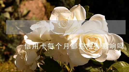 信用卡每个月都逾期有影响吗 信用卡每个月都逾期有影响吗