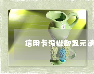 信用卡没批却显示逾期