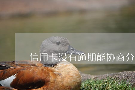信用卡没有逾期能协商分期 信用卡没有逾期能协商分期