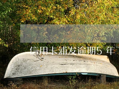 信用卡浦发逾期5年了 信用卡浦发逾期5年了